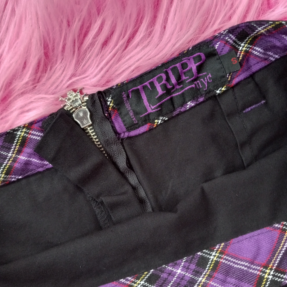Tripp NYC vintage mall goth early 2000s radass purple & black skirt! SOLD - Picture 10 of 12